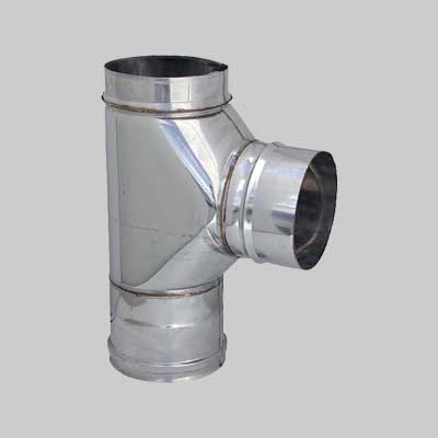 Raccordo a t 90&amp;deg; per canne fumarie diametro 300 mm