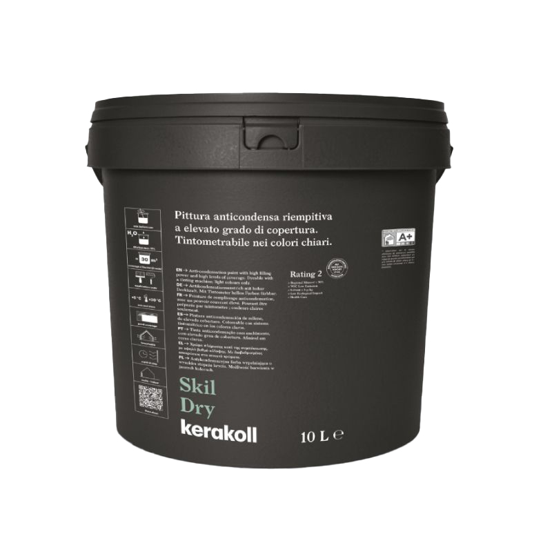Pittura termica anticondensa resistente alle muffe skil dry white 4lt