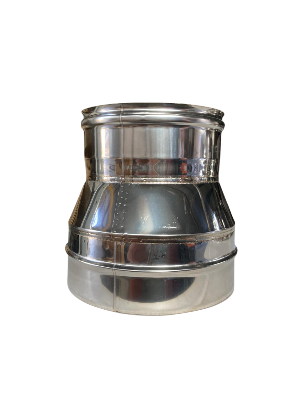 Riduzione per canna fumaria &Oslash;180m - 150f acciaio inox aisi 304 spessore 0,5 mm