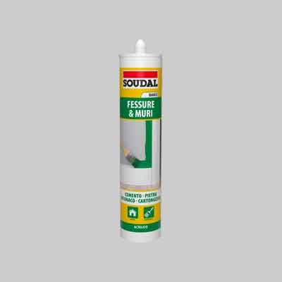 Silicone acrilico soudal 300 ml - bianco