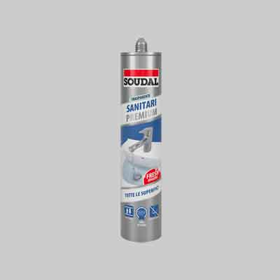 Silicone neutro sanitari soudal 300 ml - trasparente