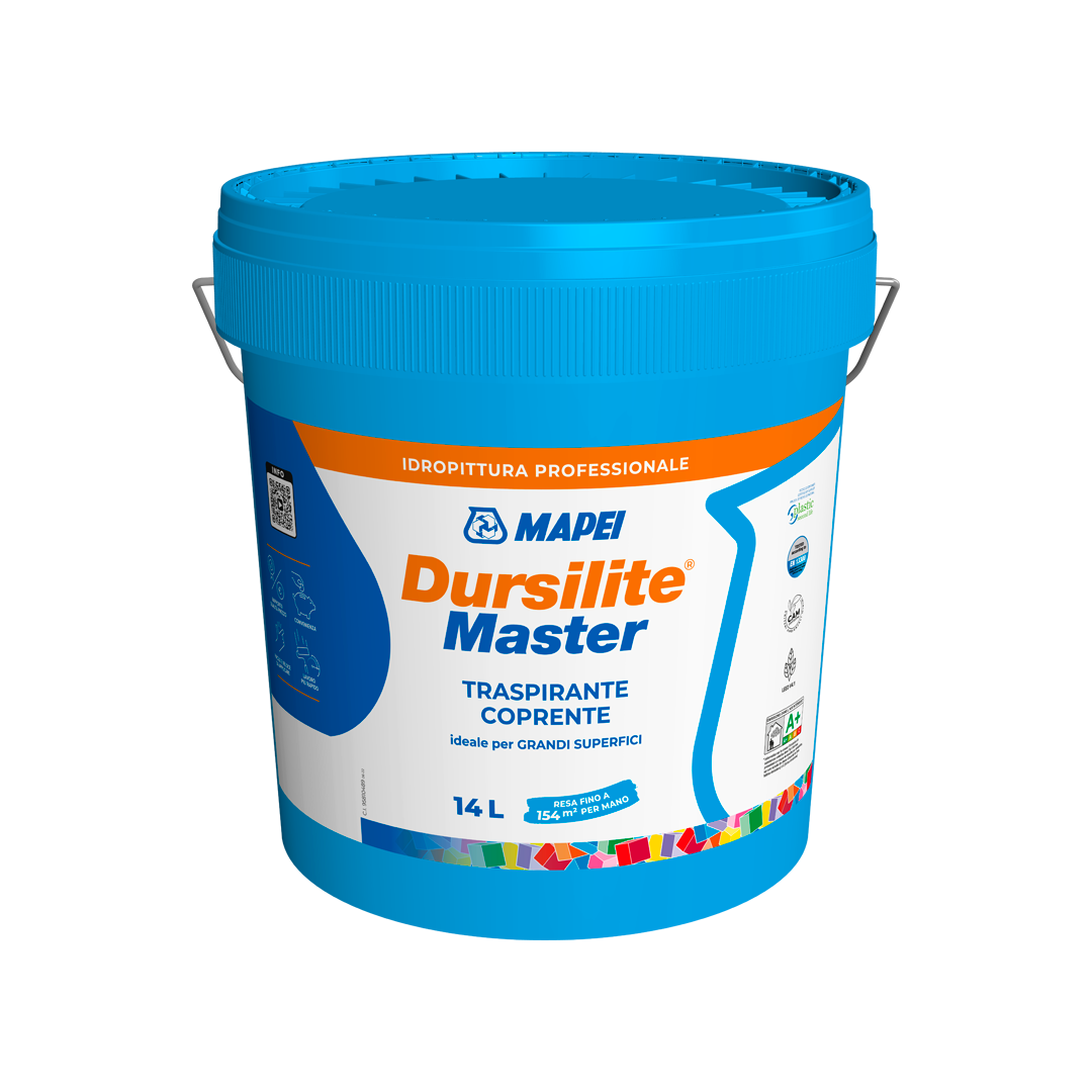Dursilite master 4 lt colore bianco idropittura murale traspirante e coprente