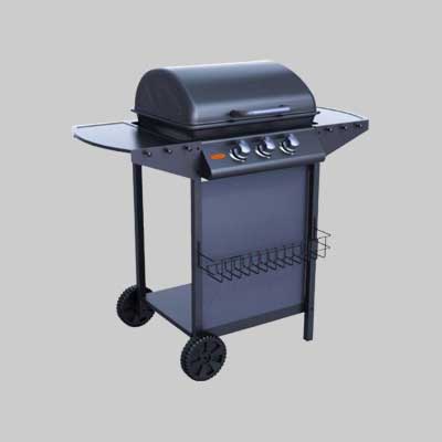 Barbecue a gas tre fuochi ideal star cm 104x55,4x97,7h