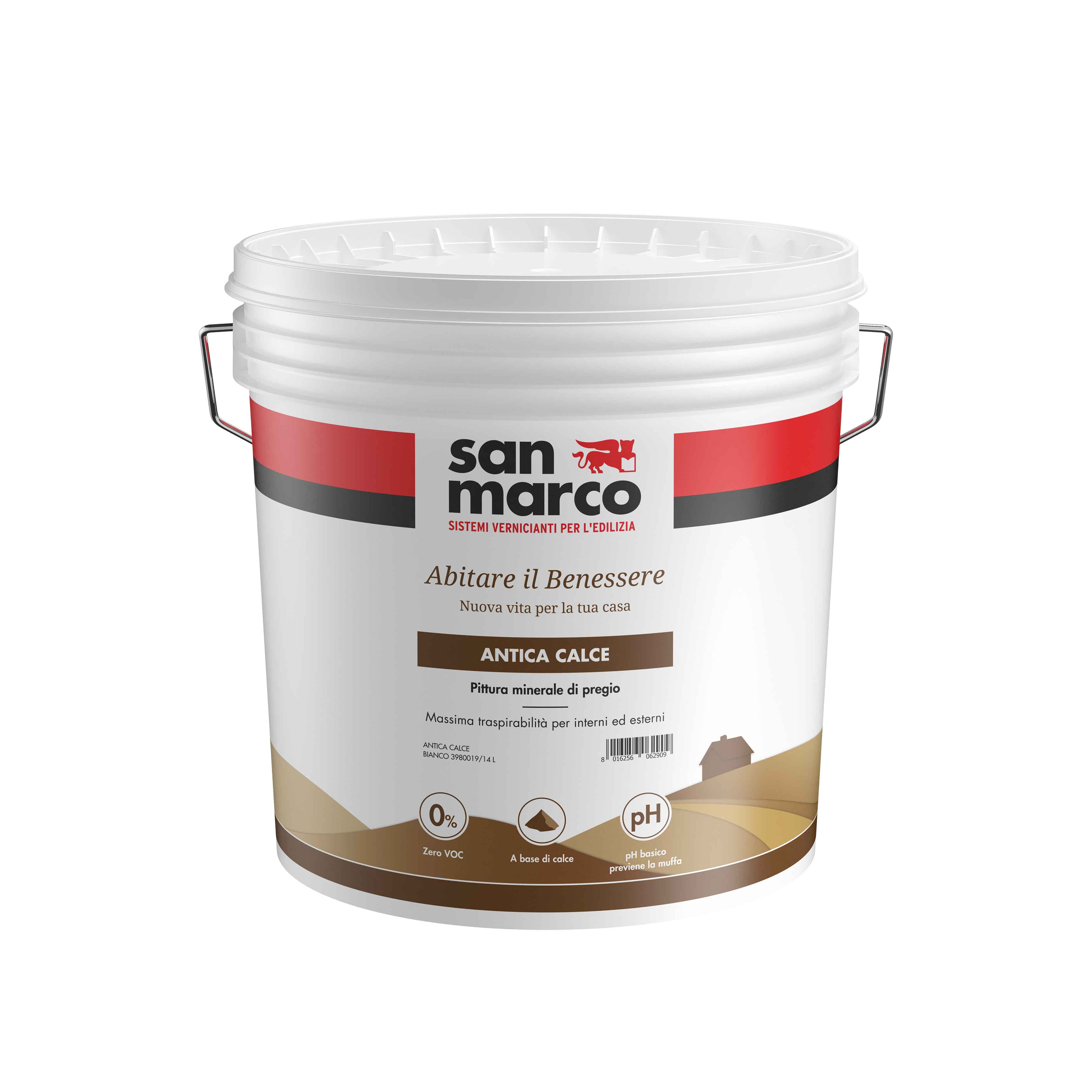 Antica calce pittura minerale bianco lt 14