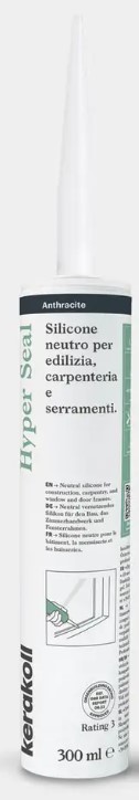 Silicone neutro per edilizia hyper seal 300 ml grigio chiaro
