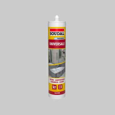 Silicone universale soudal 280 ml - nero