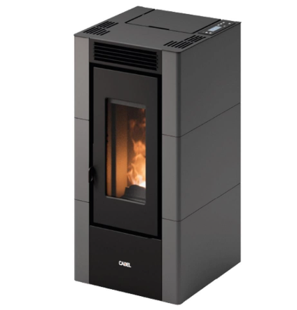 Stufa a pellet cristal 6 antracite aria calda e regolabile