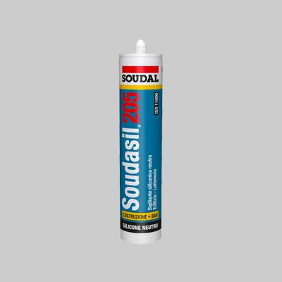 Sigillante neutro per edilizia soudasil 205 soudal 310 ml - grigio