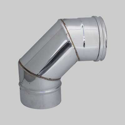 Gomito a 90 gradi   per canne fumarie diametro 300 mm