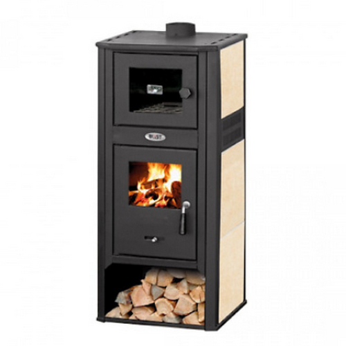 Stufa a legna con forno lucrezia 12-13 kw beige