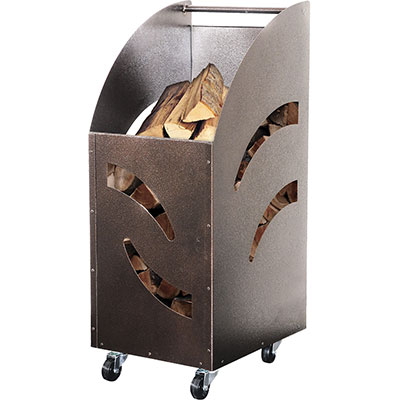 Carrello portalegna per camino cm 32x42x80h