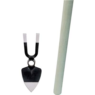 Zappa cuore bidente occhio t 229 + manico orsatti acciaio forgiato/faggio gr 550 mm 110x300 h.cm 130