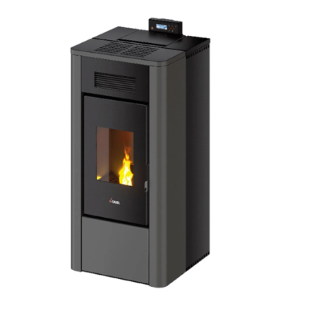 Stufa a pellet idro river 16 antracite ventilata wifi