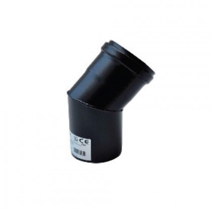 Curva a 45&deg;per stufa a pellet diametro 100mm per canne fumaria sp1,2mm smaltato
