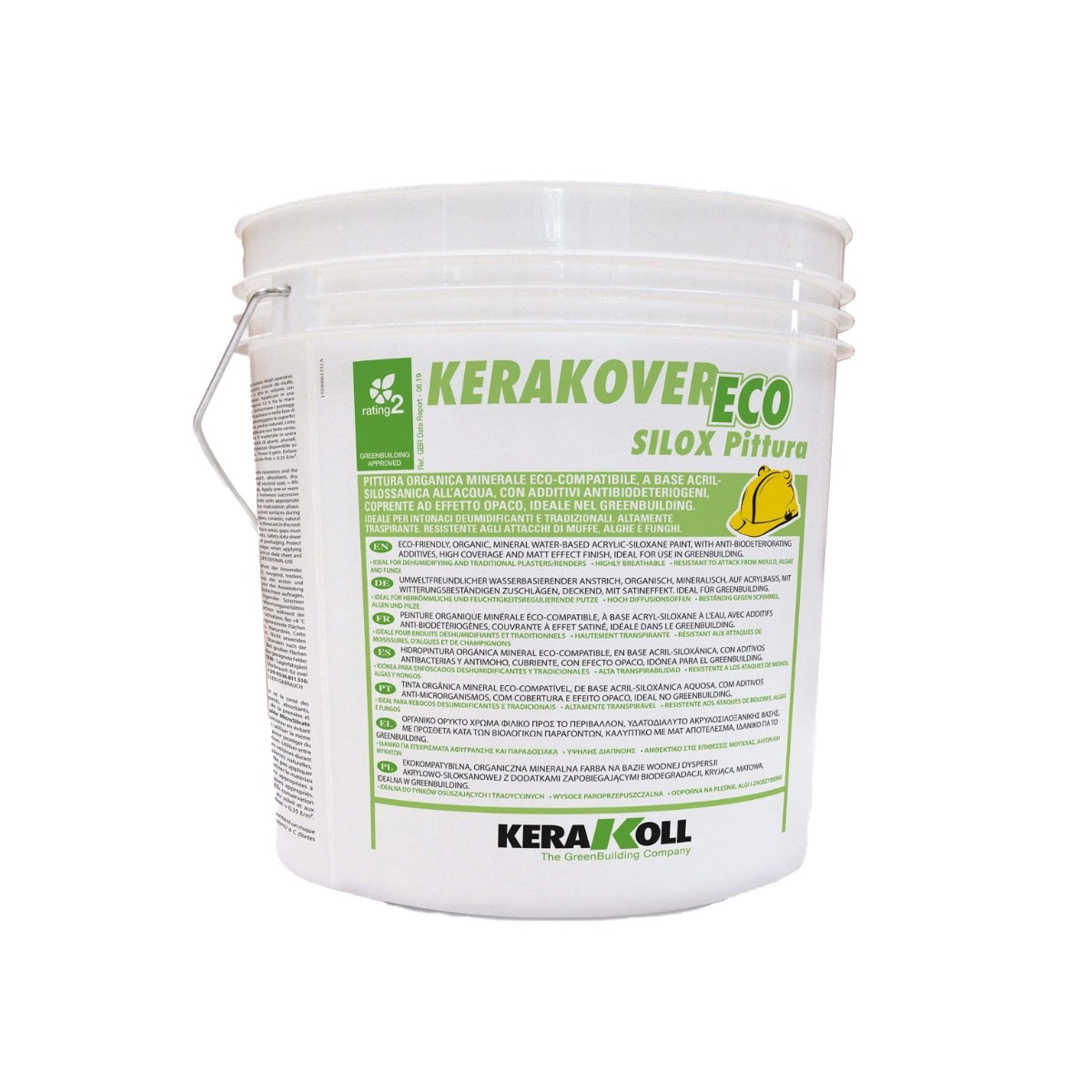 Idropittura kerakover eco silox pittura  bianco 14 lt superlavabile