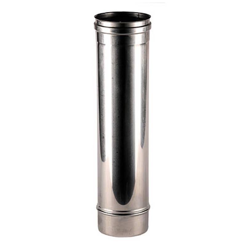 Tubo per canna fumaria mt 1  diametro 150 mm. sp 0,5 mm acciaio 304