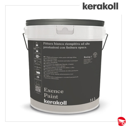 Pittura lavabile resistente alle muffe finitura opaca exence white paint 14 lt