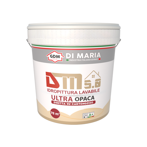 Di maria idropittura lavabile bianca ultra opaca dm 5.0 lt 13