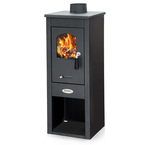 Stufa a legna marta 5-7 kw nero antracite