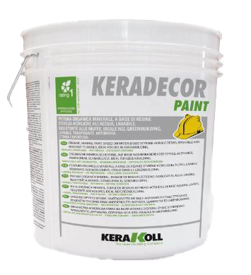 Keradecor paint 14l a base di resine, lavabile e resistente alle muffe bianco.