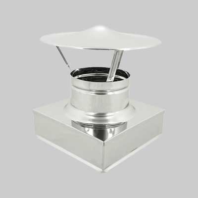 Fumaiolo quadro a cappello cinese 320x320 mm